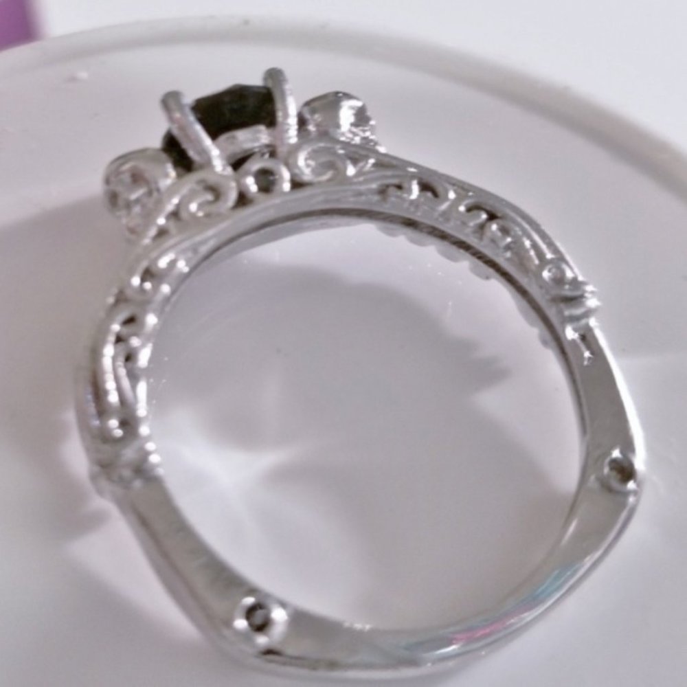 Detailed Goth Biker Skull Engagement Ring - Picture 4 of 8